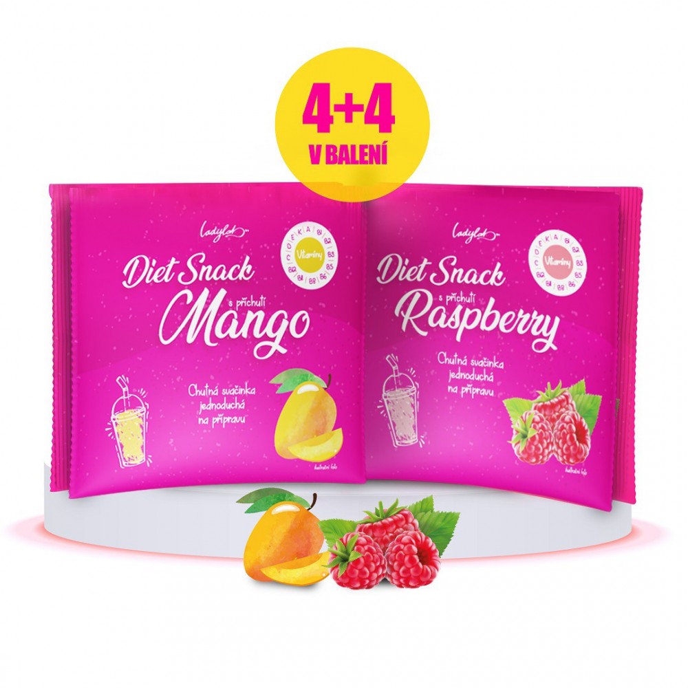 DIET SNACKS – raspberry, mango + shaker MY SHAKE