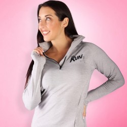Športová mikina Lady RUN - SILVER GREY